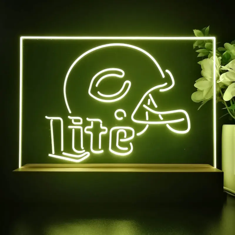 Chicago Bears 3D Illusion Night Light Desk Lamp 1