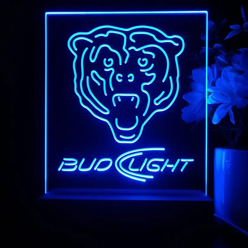 Chicago Bears Night Light Neon Pub Bar Lamp 1