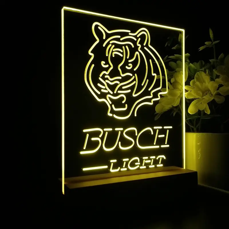 Cincinnati Bengals Busch Light Neon Sign Pub Bar Lamp 1