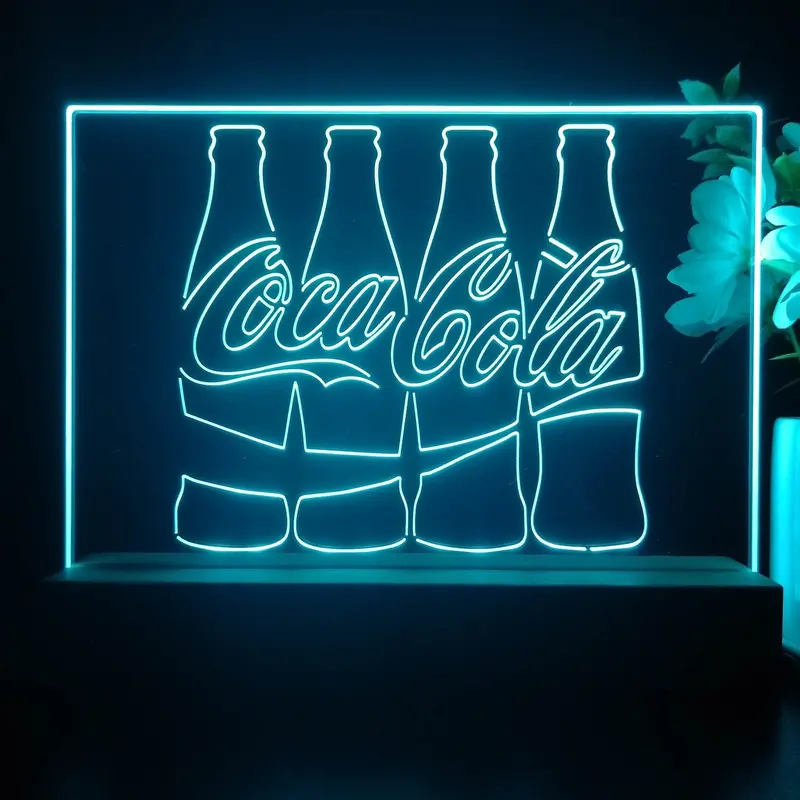 Coca Cola Bottles Neon Sign Pub Bar Decor Lamp 1