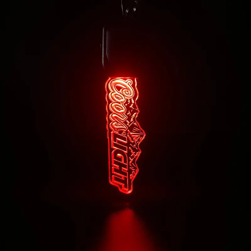 Coors Light Led Light Acrylic Keychain , Christmas Tree Ornament 1