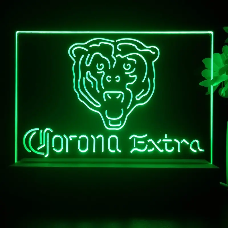 Corona Extra Bar Chicago Bears Est. 1920 Night Light Pub Bar Lamp 1