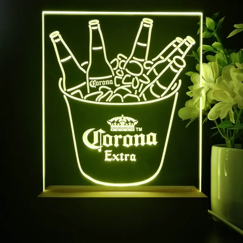 Corona Ice Bucket Beer Night Light Neon Pub Bar Lamp 1