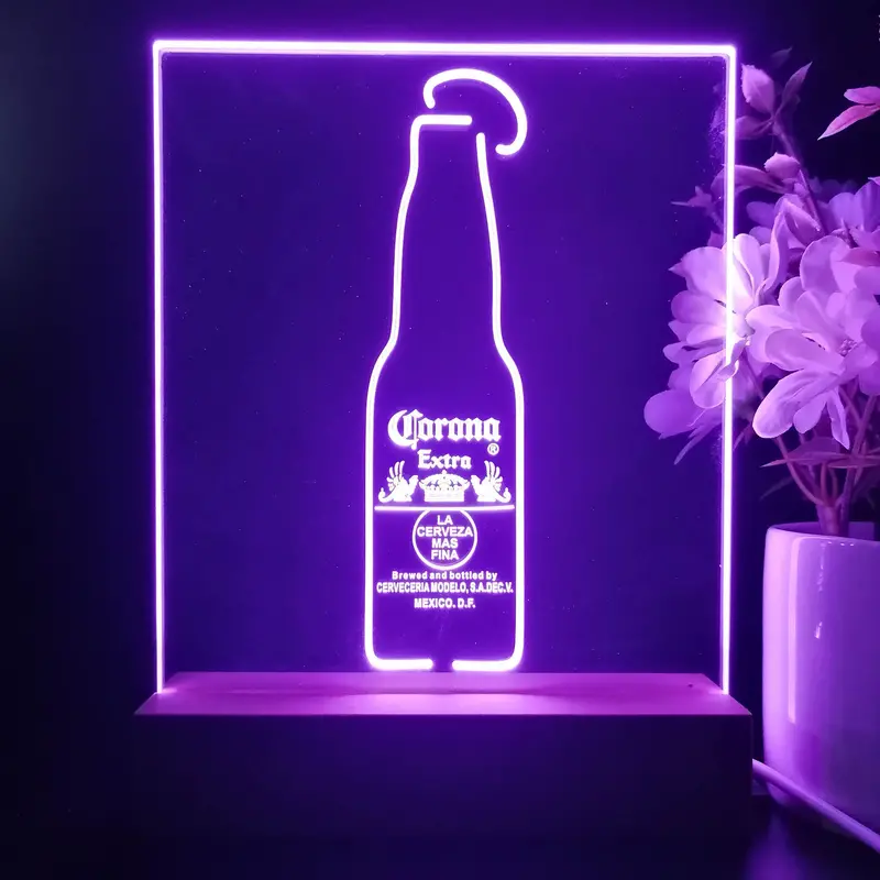 Corona Lime Lemon Bottle Night Light Neon Pub Bar Lamp 1