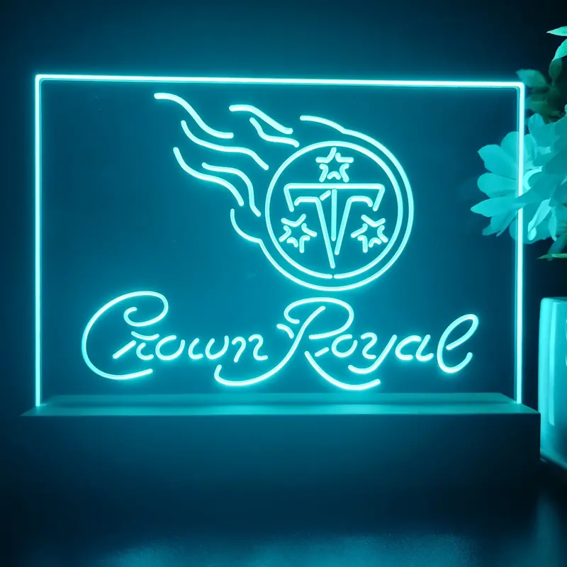 Crown Royal Bar Tennessee Titans Est. 1960 Night Light Pub Bar Lamp 1