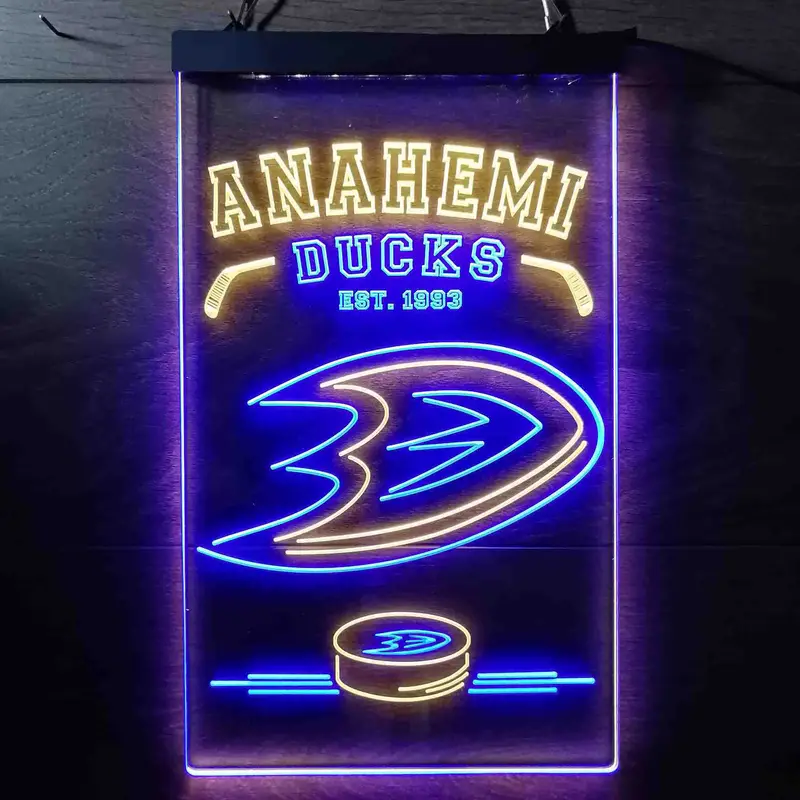 Custom Anahemi Ducks Est. 1993 Nhl Neon-Like Led Sign - Father's Day Gift 1