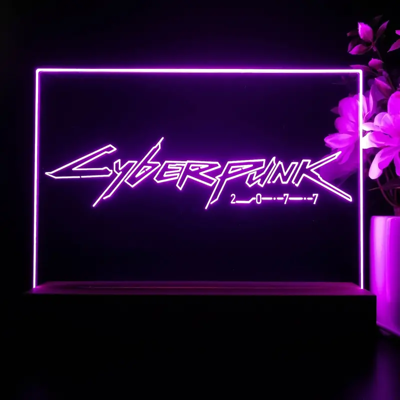 Cyberpunk 2077 Neon Sign Game Room Lamp 1