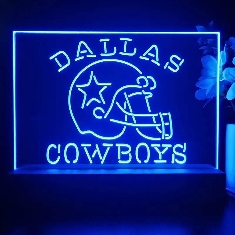 Dallas Cowboys 3D Night Light Desk Lamp Table Decoration 1