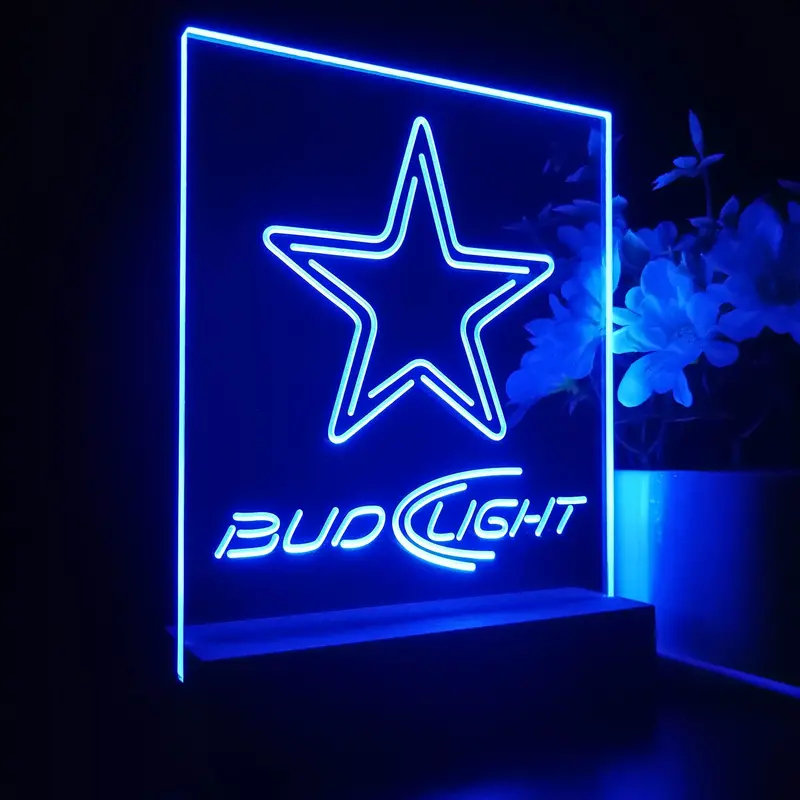 Dallas Cowboys Night Light Neon Pub Bar Lamp 1
