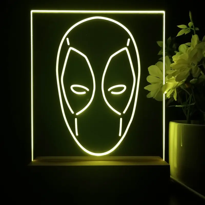 Deadpool Marvels Gift 3D Illusion Night Light Desk Lamp 1