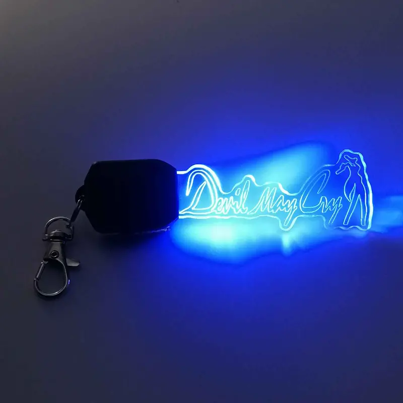 Devil May Cry Led Light Acrylic Keychain , Christmas Tree Ornament 1