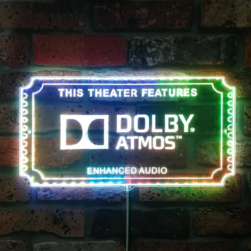 Dolby Atmos Neon Led Sign With Dynamic Rgb Colors 1