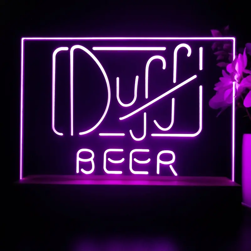 Duff Beer The Simpsons Neon Night Light Sign, Simpsons Gift For Him 1