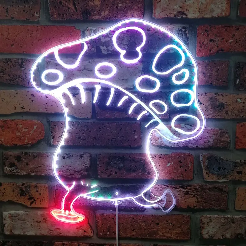 Dungeon Mushroom Neon Led Sign With Dynamic Rgb Colors 1