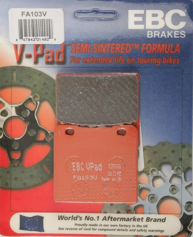 Ebc Fa103v Touring Bike Semi-Sintered V Brake Pads 1