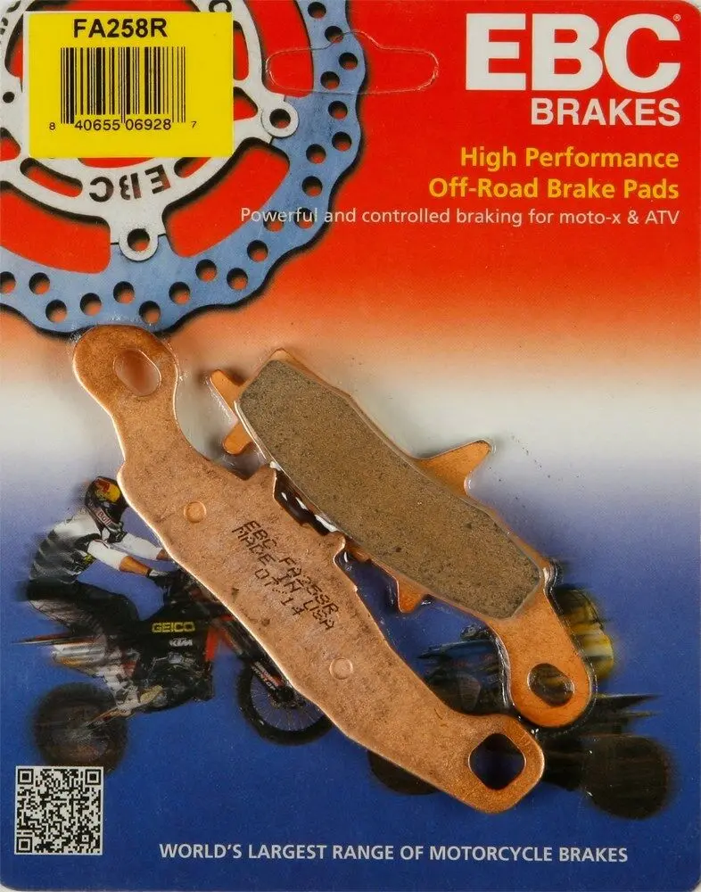 Ebc - Fa258r - R Series Sintered Brake Pads Kawasaki Kx80 Kx85 1997-2017 Front 1