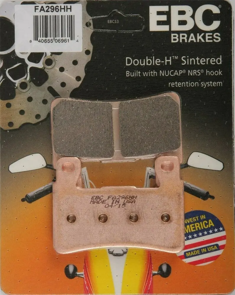 Ebc - Fa296hh - Double-H Sintered Brake Pads - Made In Usa 1
