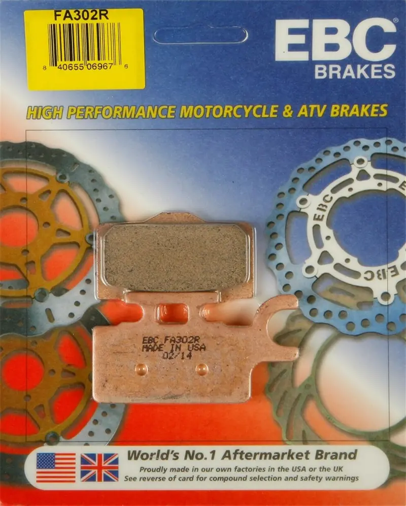 Ebc Fa302r Sintered Brake Pads For Kawasaki Kx65 00-17, For Suzuki Rm65 03-05 1
