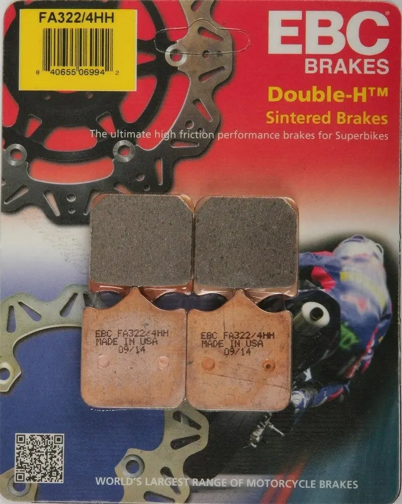 Ebc - Fa322/4Hh - Double-H Sintered Brake Pads - Made In Usa 1