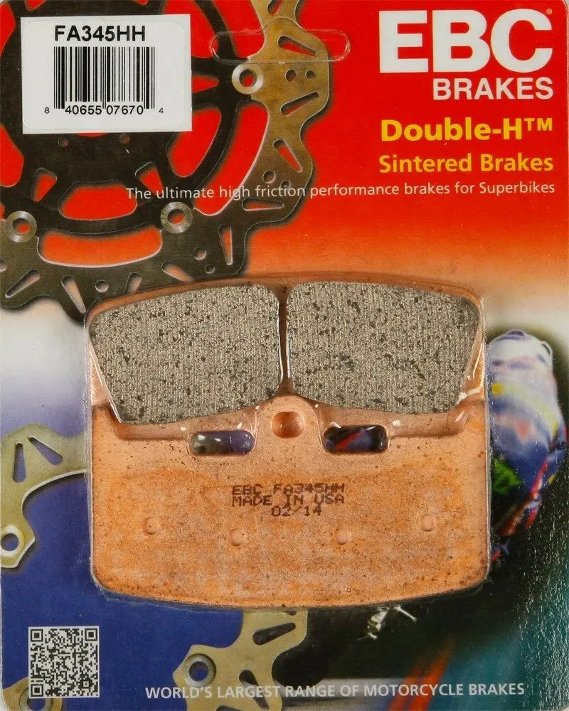 Ebc - Fa345hh - Double-H Sintered Brake Pads - Made In Usa 1