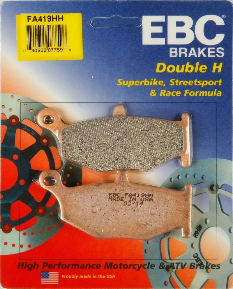 Ebc - Fa419hh - Double-H Sintered Brake Pads - Made In Usa 1