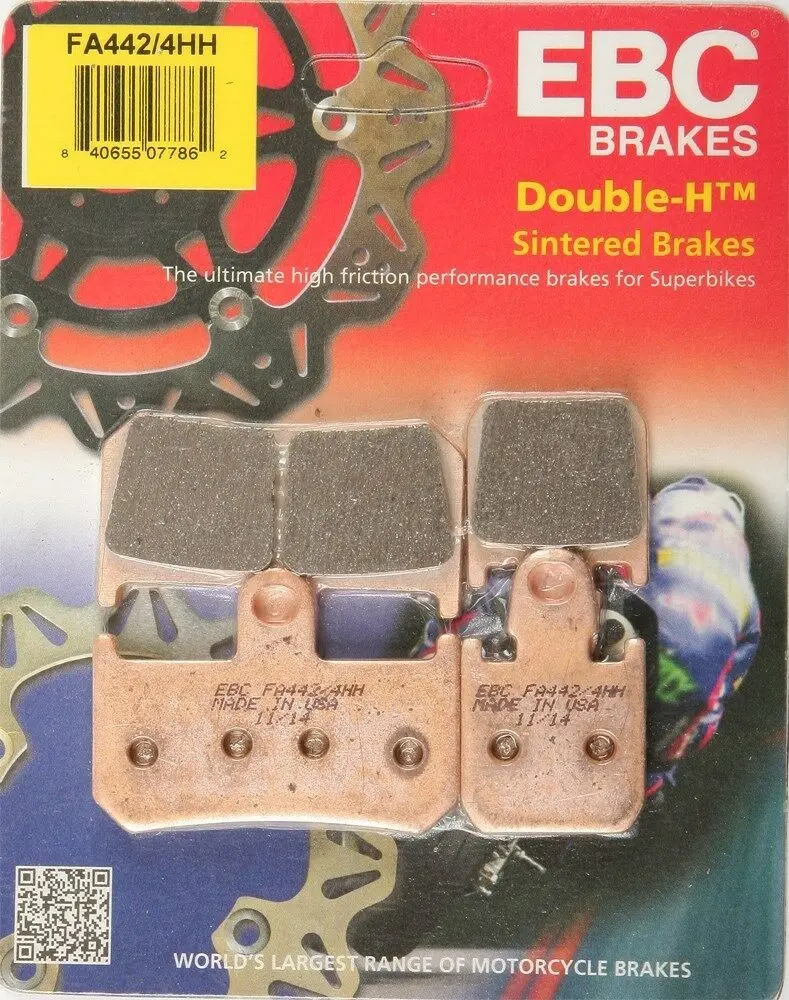 Ebc - Fa442/4Hh - Double-H Sintered Brake Pads - Made In Usa 1