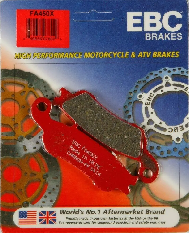 Ebc - Fa450x - X Series Carbon Brake Pads Yamaha Yz125 Yz250 2008-2016 Front 1
