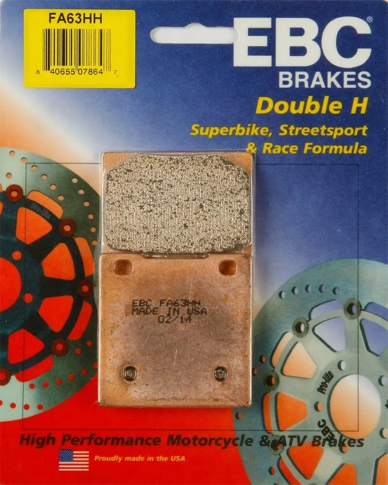 Ebc - Fa63hh - Double-H Sintered Brake Pads - Made In Usa 1