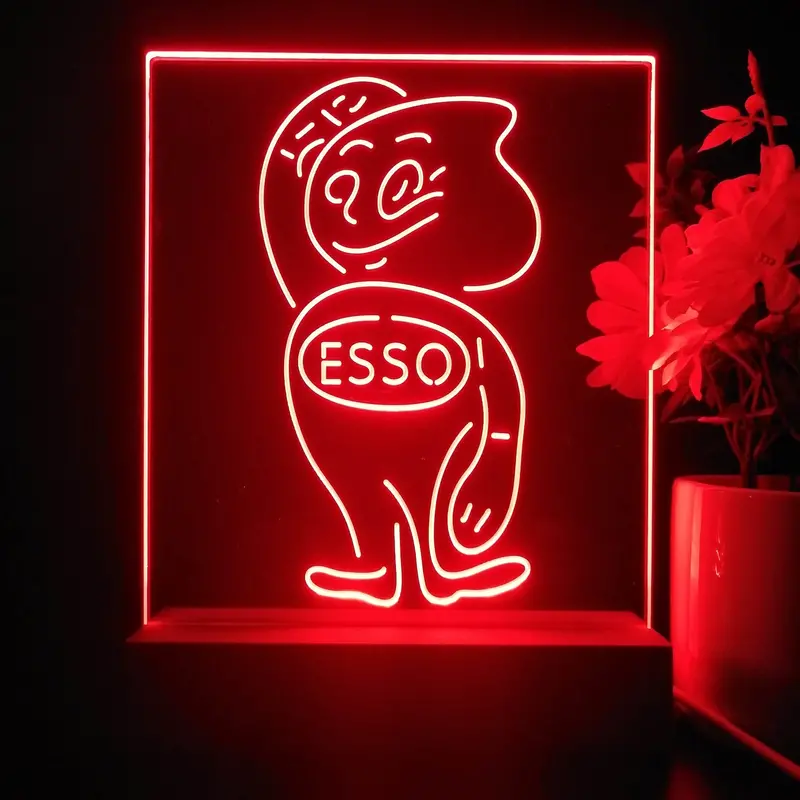Esso Mascot Oil Gasoline 3D Illusion Night Light Desk Lamp 1