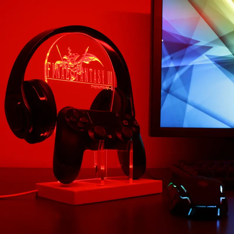 Final Fantasy 3 Led Gaming Headset Controller Stand 1