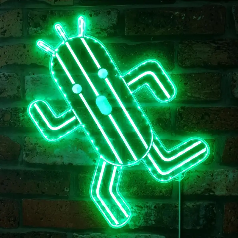 Final Fantasy Cactuar Neon Rgb Edge Lit Led Sign 1
