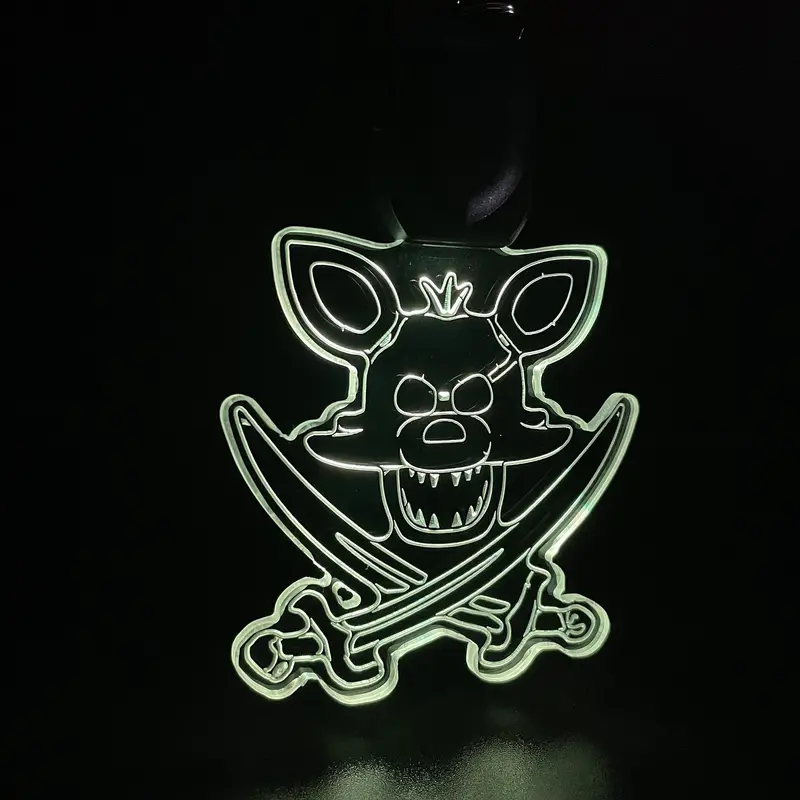 Five Nights At Freddy's Foxy Led Light Acrylic Keychain , Christmas Tree Ornament 1