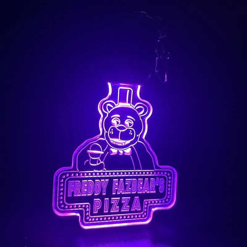 Five Nights At Freddy's Freddy Led Light Acrylic Keychain , Christmas Tree Ornament 1