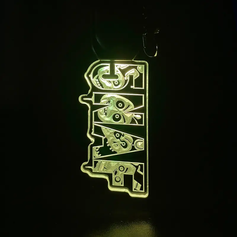Five Nights At Freddy's Led Light Acrylic Keychain , Christmas Tree Ornament 1