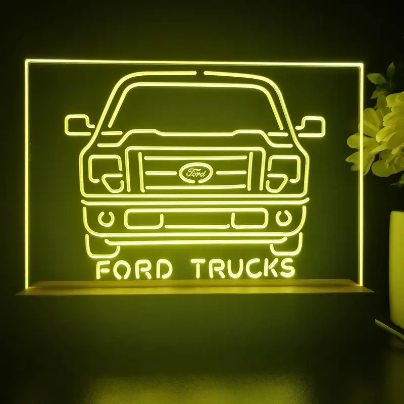 Ford Truck 3D Illusion Night Light Desk Lamp 1