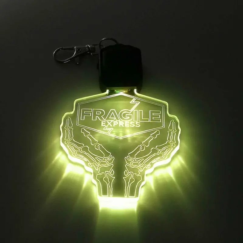 Fragile Express Death Stranding Led Light Acrylic Keychain , Christmas Tree Ornament 1