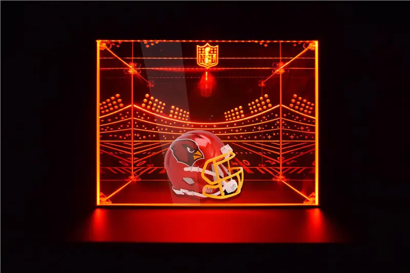 Full Size Football Helmet Led Light Display Case | Nfl Teams Memorabilia Collectibles Display 1