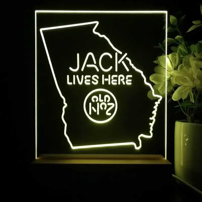 Georgia Jack Lives Here Night Light Neon Pub Bar Lamp 1