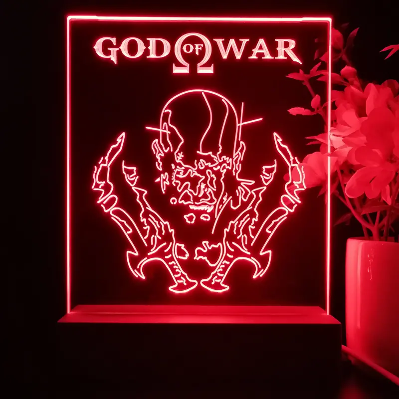 God Of War Kratos Game Room Led Sign Lamp Display 1