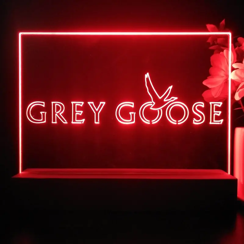 Grey Goose Simple Logo Neon Sign Pub Bar Decor Lamp 1