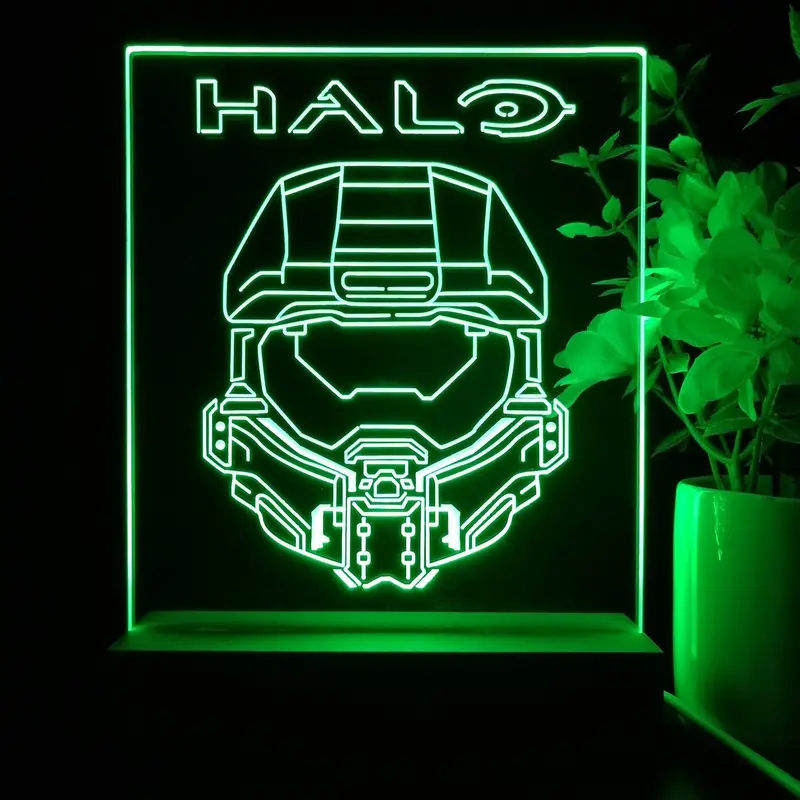 Halo Master Chief Game Room Led Sign Lamp Display 1