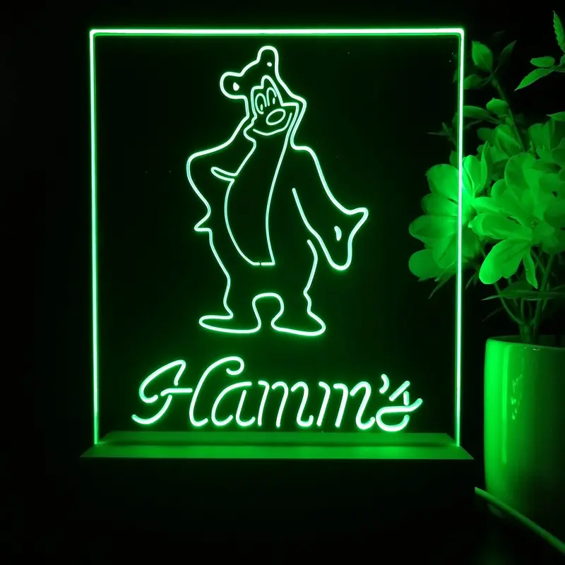 Hamm's Beer Bear Bar Night Light Neon Pub Bar Lamp 1