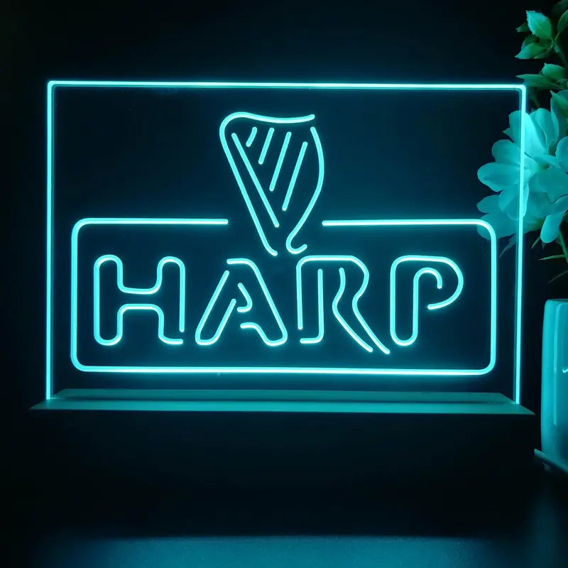 Harp Neon Sign Pub Bar Lamp 1