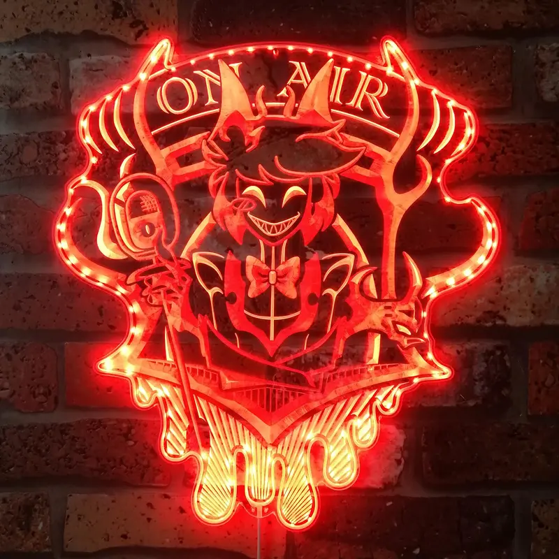 Hazbin Hotel Alastor On Air Neon Rgb Edge Lit Led Sign 1