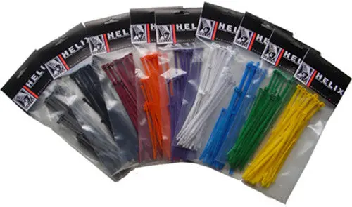 Helix Racing Cable Ties Orange 6", 100Pk | 303-4111 1
