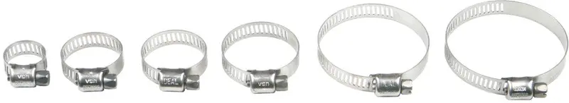 Helix Racing Stainless Steel Worm Drive Hose Clamp 58Mm - 83Mm, 10 Pk | 111-6244 1