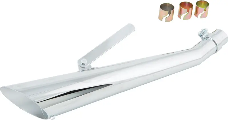 Helix Racing Up-Swept Slash Cut 24" Chrome Muffler | 240-2100 1