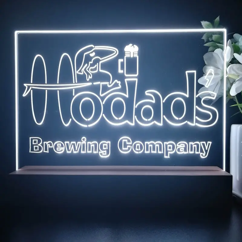 Hodad's Brewing Co. Neon Sign Pub Bar Decor Lamp 1