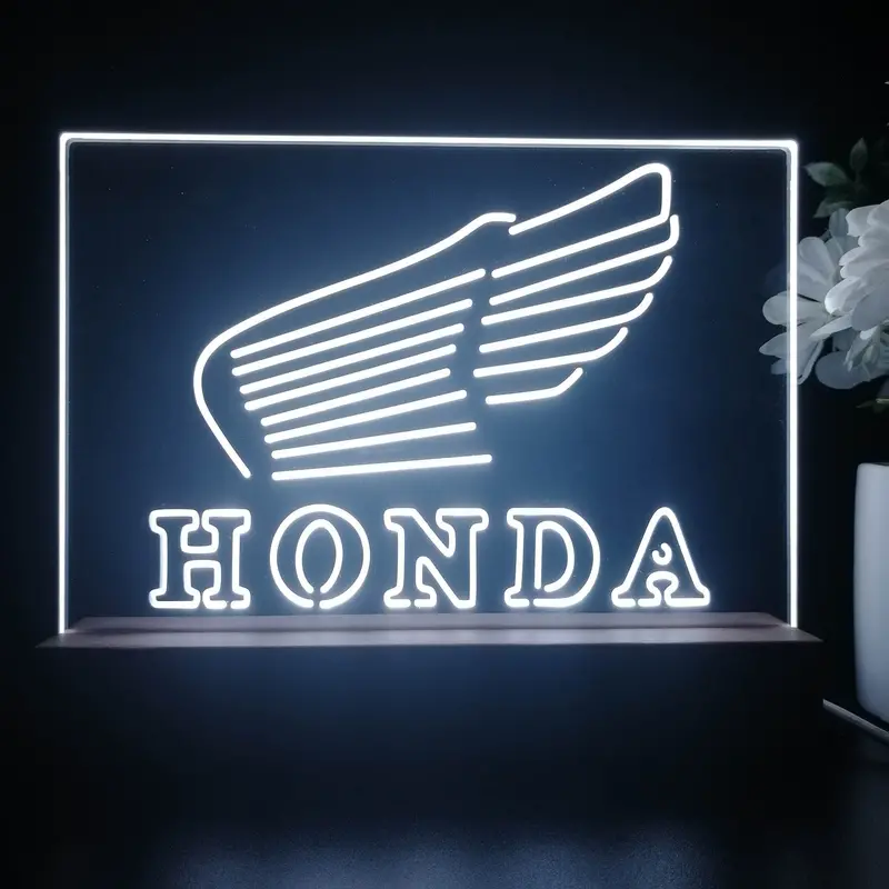Honda Garage 3D Illusion Night Light Desk Lamp 1