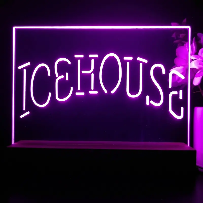 Icehouse Beer Neon Sign Pub Bar Lamp 1